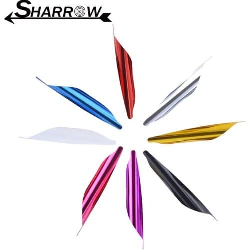 100pcs 1.8inch Archery Spiral Feather Right Wing Feathers Rotating Arrow Fletching Shooting Hunting Accessories