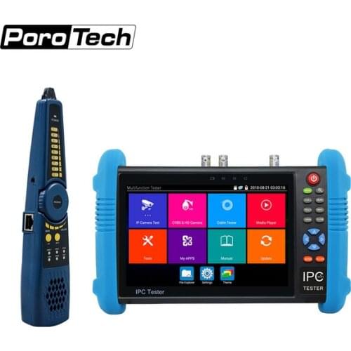 IP camera tester 7inch Handheld IPC AHD TVI CVI CCTV Tester IPC9800 Plus with H.265/H.264, 4K Video display multi functional