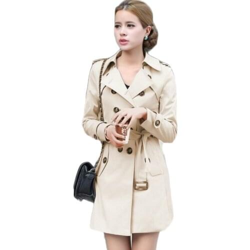 Woolen coat women yellow plus size 2020 autumn winter new Korean slim rose red pink green long sleeve wool coats feminina LR814