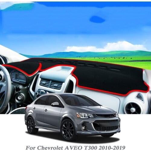 Car Styling Dashboard Protective Mat Shade Cushion Pad Rose Carpet For Chevrolet Aveo T300 2010-2019 RHD&LHD Internal Accessory
