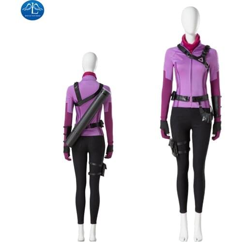 Female Hawkeye Cosplay Kate Bishop Costumes Halloween Carnival Suit for Women Movie Outfit Custom Made