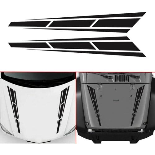 1 Set Car Front Stickers Racing Stripes Graphics Decor Hood Sticker Accessories Vinyl Auto Decoration Styling