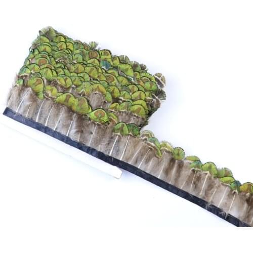 1 Meter/Bag Beautiful Peacock Feathers Trim Natural Fringe 5-8cm Clothing Dress Sewing Decoration Peacock Crafts Wholesale