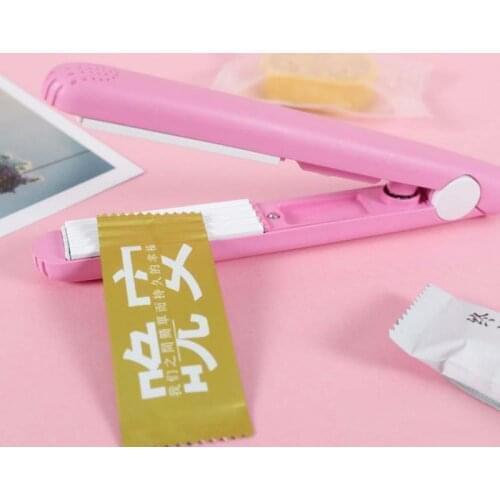 1PC Sealer Portable Bag Clips Handheld Mini Electric Heat Sealing Machine Food Vacuum Sealer Candy Color Kitchen Supplies