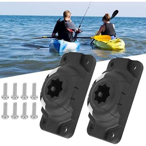 2Pcs Boat Kayak Rod Holder Mount Base with Screws Boat Canoe Slide Rail Kayak DIY Fishing Rod Mount Base Accessories