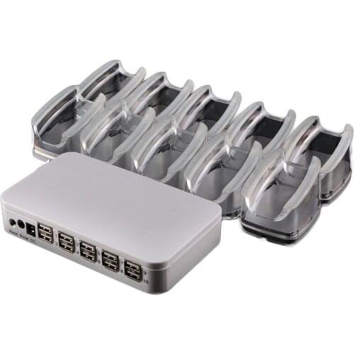 3 Set/lot) Centralized Display Retail Mobile Phone Store 10 Port Demo Device Anti Theft Charger Holder Alarm Security System