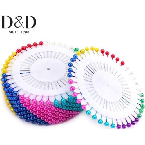 400 Pcs Colorful Sewing Pins Round Pearl Straight Head Pins for Dressmaking Jewelry Sewing Craft Projects Quilting Pins