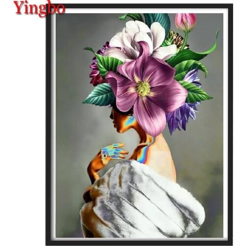 DIY 5D Diamond Painting flower woman Cross Stitch Kits Diamond Embroidery Home Decor iris girl nordic art puzzle picture