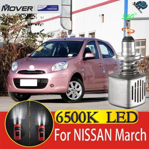 Car Headlight Bulbs LED Provided By SAMSUNG For Nissan March Nissan Micra LED Car 6500K White Light Auto Headlight 2X