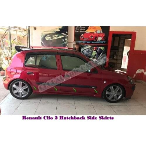 For Renault Clio 2 Hatchback Side Skirts 1998-2005 Sill Trim Car Styling Auto Accessory Universal Spoiler Mud Flaps Lip Splitter