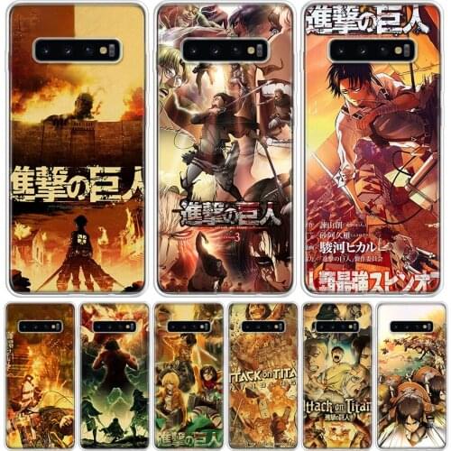 Attack On Titan Phone Case for Samsung Galaxy S10 S20 Ultra Note 10 9 8 S9 S8 S7 J4 J6 J8 Plus Lite + Popular Cover Capa Shell