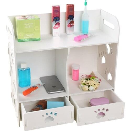 Living Room Decor Storage Rack Wooden White 3 Layer Debries Storage Box Bathroom Cosmetic Makeup Storage Drawer