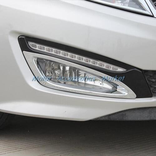 For KIA K5 Optima 2011 2012 2013 New Chrome High quality Front Fog Light Cover Trim 2pcs