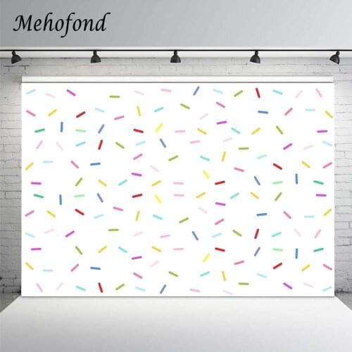 Mehofond Photography Background Sweet Donuts Candy Bar Newborn Birthday Cake Smash White Backdrop Photo Studio Photophone Props