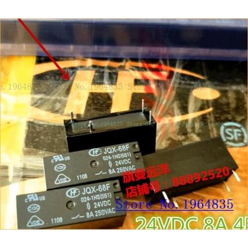 JQX-68F 024-1HS HF68F 4 24VDC 8A 24V