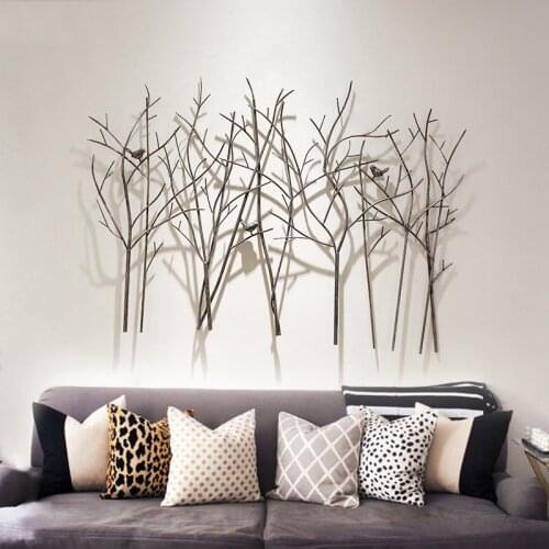 Living Room Creative Wrought Iron Wall Decoration Simple Modern Wall Hangings TV Background Wall Hanging Perched