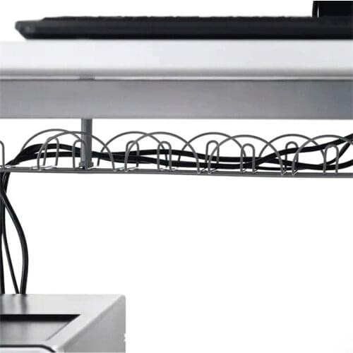 Multi purpose hanging basket Metal Table Bottom Shelf for plug socket Storage rack holder Home Office Desk Cable Wire Organizer