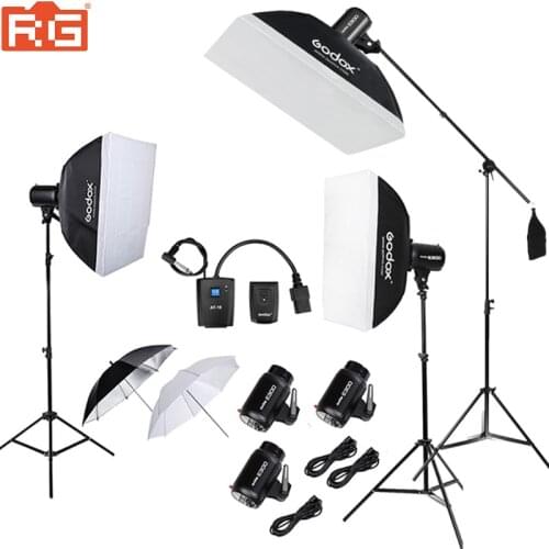 900Ws Godox Strobe Studio Flash Light Kit 900W - Photographic Lighting - Strobes, Light Stands, Triggers, Soft Box,Boom Arm