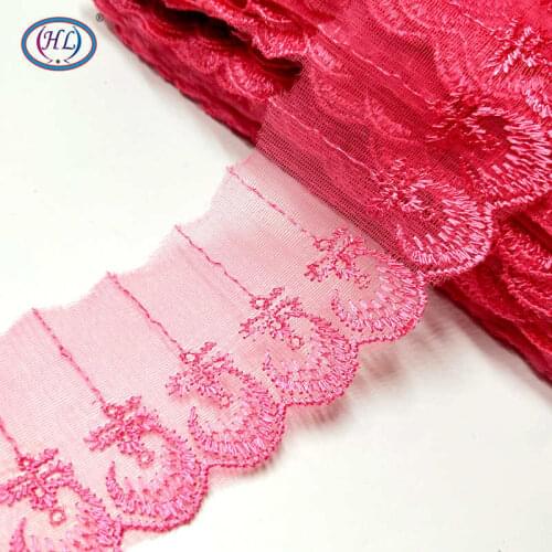 Rushed Nigerian Fabrics Hl 3 Meters 7.5cm Wide Lace Diy Clothing Underwear Wedding Dress Crafts Sewing Accessories New Arrival