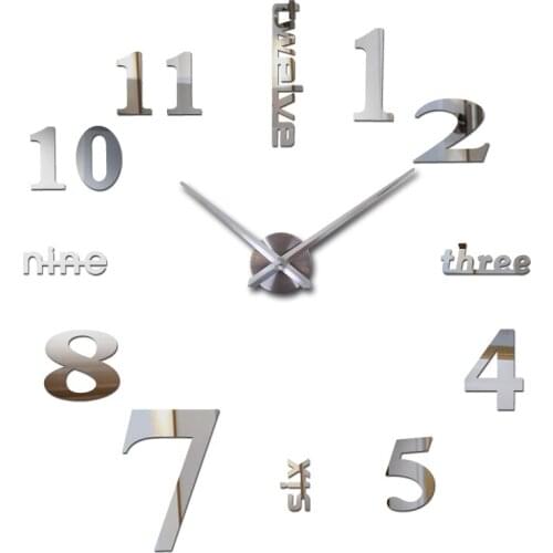 New clocks hot home decor Quartz wall clock living room watches limited modern fashion diy art stickers free shipping