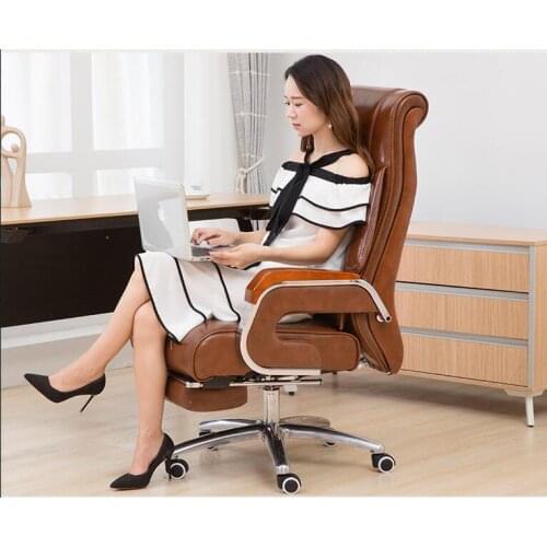 Boss chair leather reclining computer chair home swivel chair modern minimalist office chair lift chair study chair