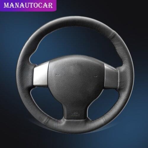 Car Braid On The Steering Wheel Cover For Old Nissan Tiida 2006-2008 Livina 2007-2010 Sylphy 2006-2009 Note Auto Wheel Covers