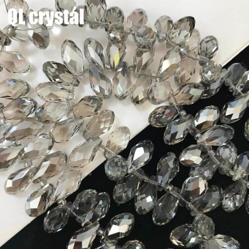 Wholesale natural crystal drop-shaped beads for jewelry making multi-color multi-strand 8x17mm select size clothing accessories