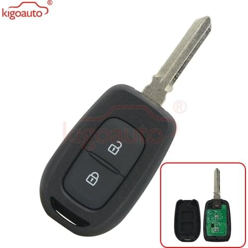 Kigoauto Remote key 2 button 433Mhz FSK Hitag AES-4A Chip for Renault Duster Kwid Sandero Logan 2013 - 2018