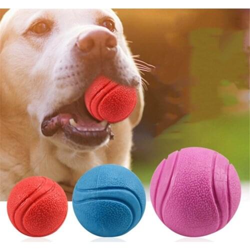 Rubber Ball Toy Dog Training Toys Pet Chew Sounding Balls Indestructible Non-Toxic Solid Ball Dogs Molar Interactive Toy Ball