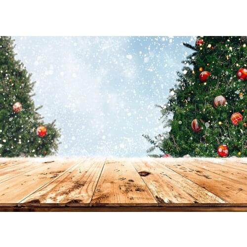 Christmas Tree Snow Bokeh Photography Backdrops Computer Printed Background for Children Baby Family Party Photoshoot Fond Photo