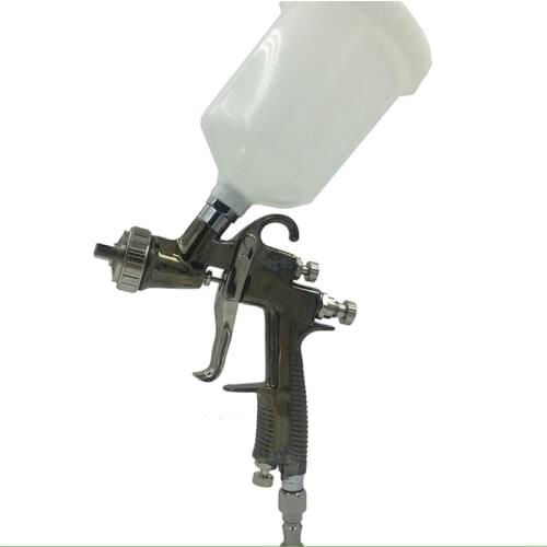 SAT0084 Professional HVLP Air Spray Gun Paint Sprayer 600ml Gravity Feed Airbrush Kit Car Furniture Painting Spraying Tool