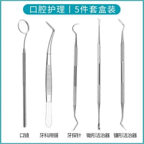 Dentist Tools Cleaning Teeth Oral Care Tools To Remove Dental Stains Dental Calculus Tartar Endoscopic Double-headed Probe