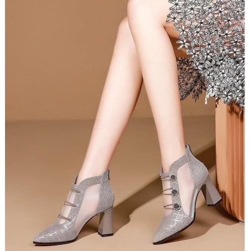 Shoes Women Slippers Boots Womens Spring Summer New High-heeled Sandals Heel Sandales Femmes