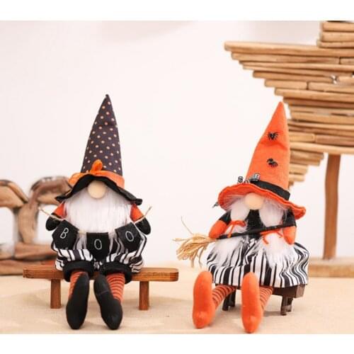 Halloween Hand-Knitted Gnomes Decoration Dwarf Gifts Thanksgiving Faceless Doll DIY Decoration for Bedroom