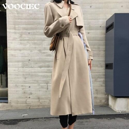 VOOCIEC Women's Long Trench Coats