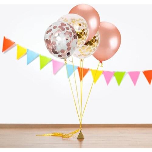 20pcs/50pcs Sequins Latex Balloons Inflatable Fashion Rose Gold Bright Colour Personality Air Ballon Wedding Party Decorations