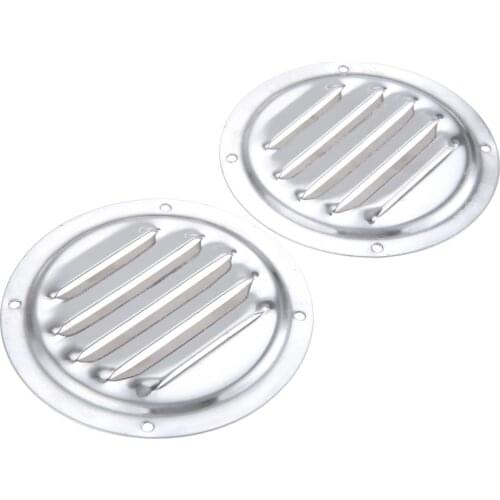 2 Pcs 4" Stainless Steel Marine Boat 5 Slot Louvered Air Vent Cover Louver Ventilation Marine Boat Caravan Courtyard Accessories