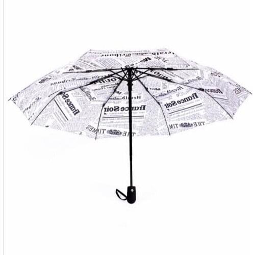 Automatic folding paper umbrella male dual-purpose sun umbrella umbrella retro trend boys creative personality of studen