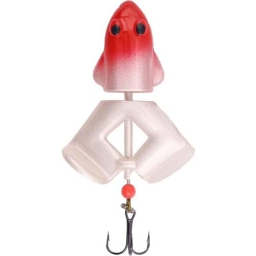 1PCS Wobblers Propeller Tail Fishing Lure Jig 8cm/12.5g Floating Bionic Artificial Frog SwimBaits Bass Carp Pesca Fishing Tackle