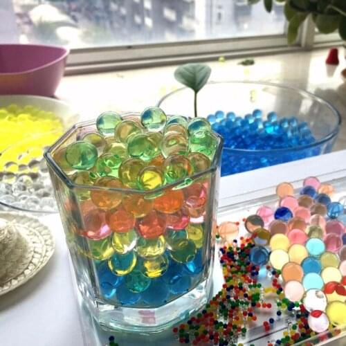 1000pcs/bag Crystal Soil Water Beads Hydrogel Balls orbiz Growing Gel Ball Big Decorative Flower Wedding Home Decor