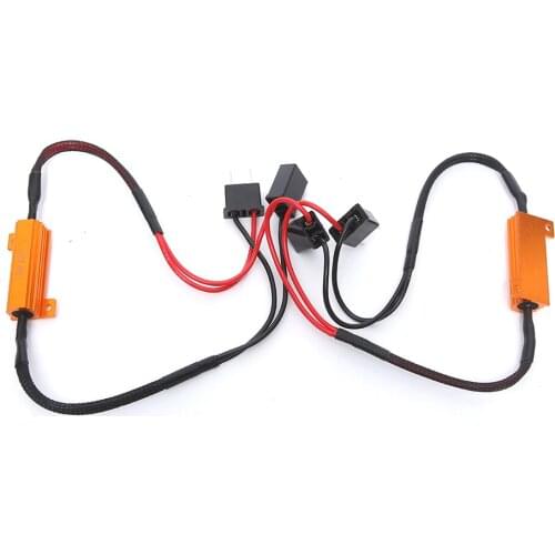 2Pcs/lot 50W H7/9005/9006/H11 Car Load Resistor Error Canceller LED Decoder Canbus Free Wiring Canceller Decoder Light