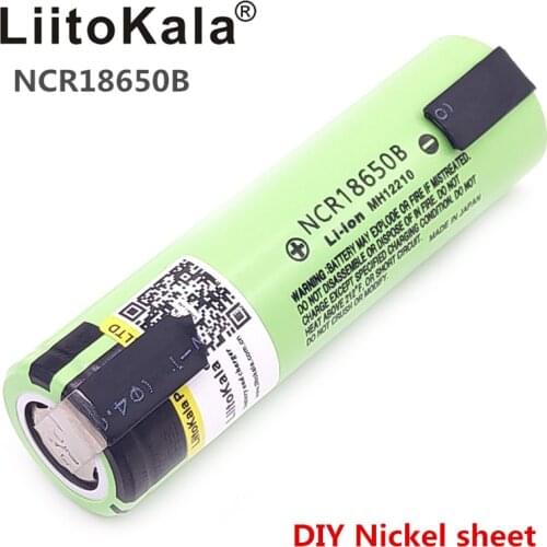 2019 NCR18650B Liitokala new original 3.7V 3400 mAh 18650 rechargeable lithium battery for battery + DIY piece of nickel