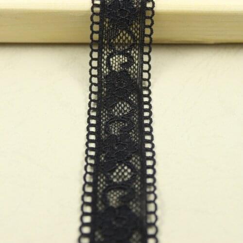 6 yards 23mm width black Elastic Stretch Lace trim DIY headband sewing garment accessories