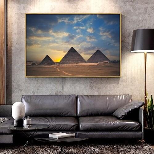 Artcozy Oil Canvas Painting egypt_pyramids_monument For Home Decoration Wall Art