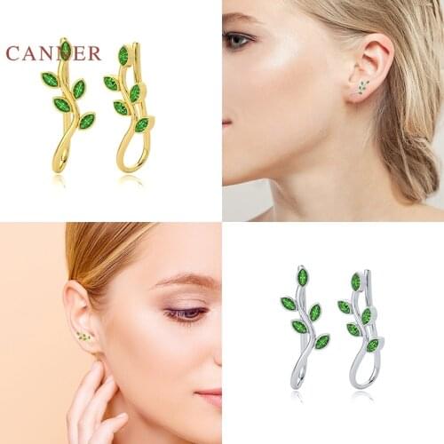 CANNER 925 Sterling Silver Earrings For Women Simple Branches Of Personality Clip Earring Pendientes Plata 925 Jewelry Joyero