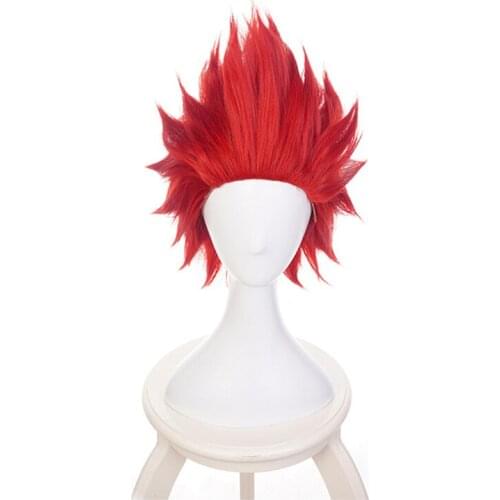 Boku no Hiro Akademia Eijirou Kirishima Eijiro short wig My Hero Academia Short Red Cosplay Wig+Wig Cap