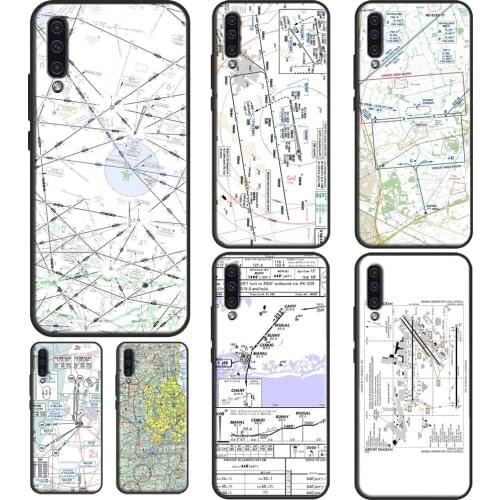 Aviation Chart AccessoriesAirport Case For Samsung A32 A52 A72 A12 A42 A21S A20e A11 A31 A41 A51 A71 A10 A50 A70 A20S A02S