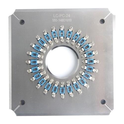 Four Corner Pressurized Fiber Optic 24 Connectors LC/PC-24 Polishing Jig LC UPC Fiber Jumper Polisher Fixtures Discs