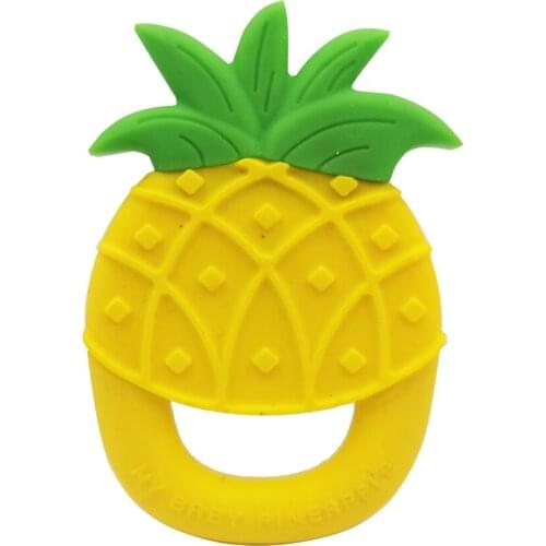 BPA Free Baby Teether Strawberry Pineapple Grape Food Grade Silicone Beads DIY Cute Teething Toys Chewable Pendant For Pacifier