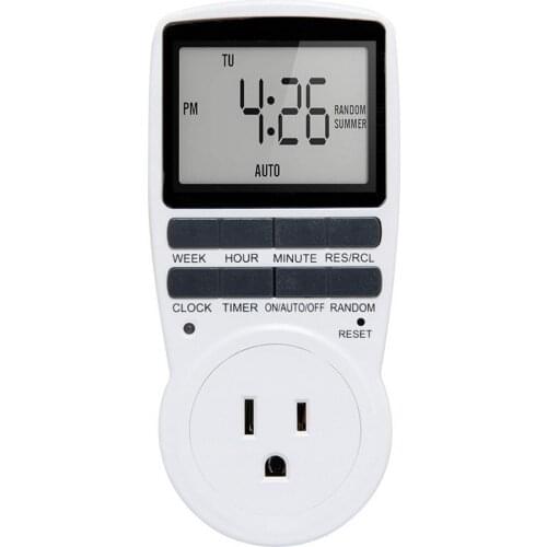 Electronic Digital Timer Switch 24 Hour Cyclic EU UK AU US BR FR Plug Kitchen Timer Outlet Programmable Timing Socket 220V